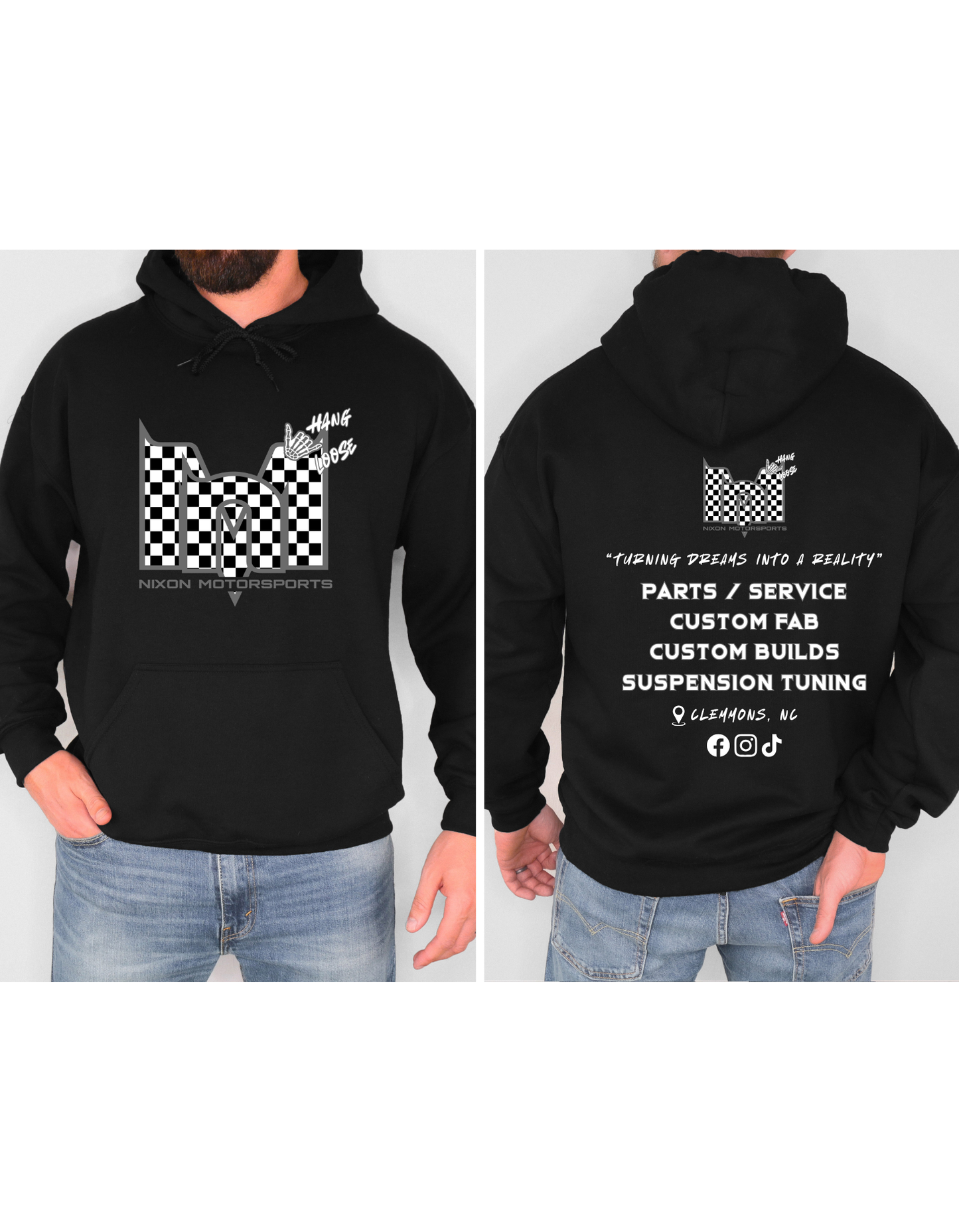 Grey Checkered Hoodie