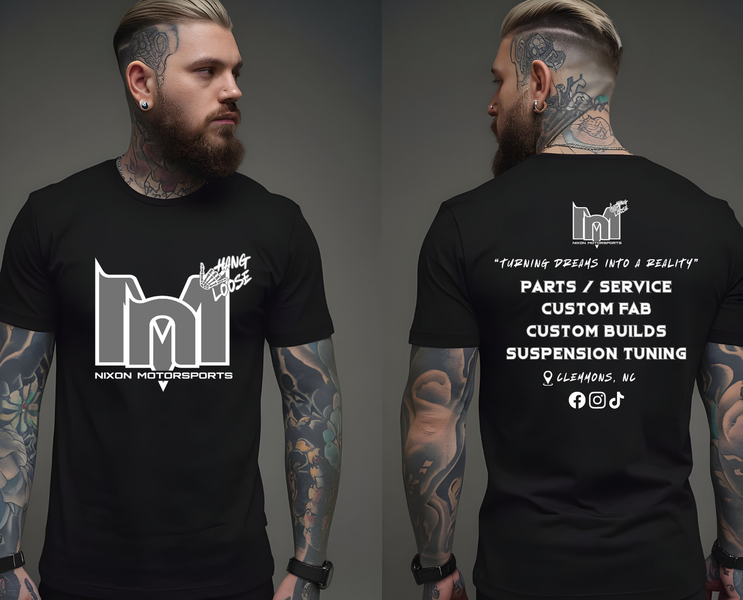 Grey and White Logo T-Shirt