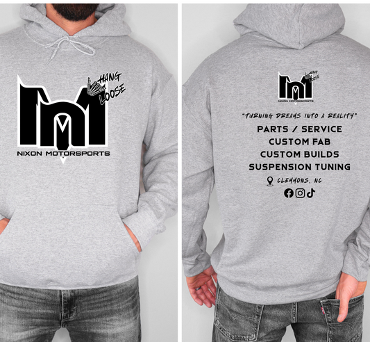 Black & White Logo Ash Hoodie