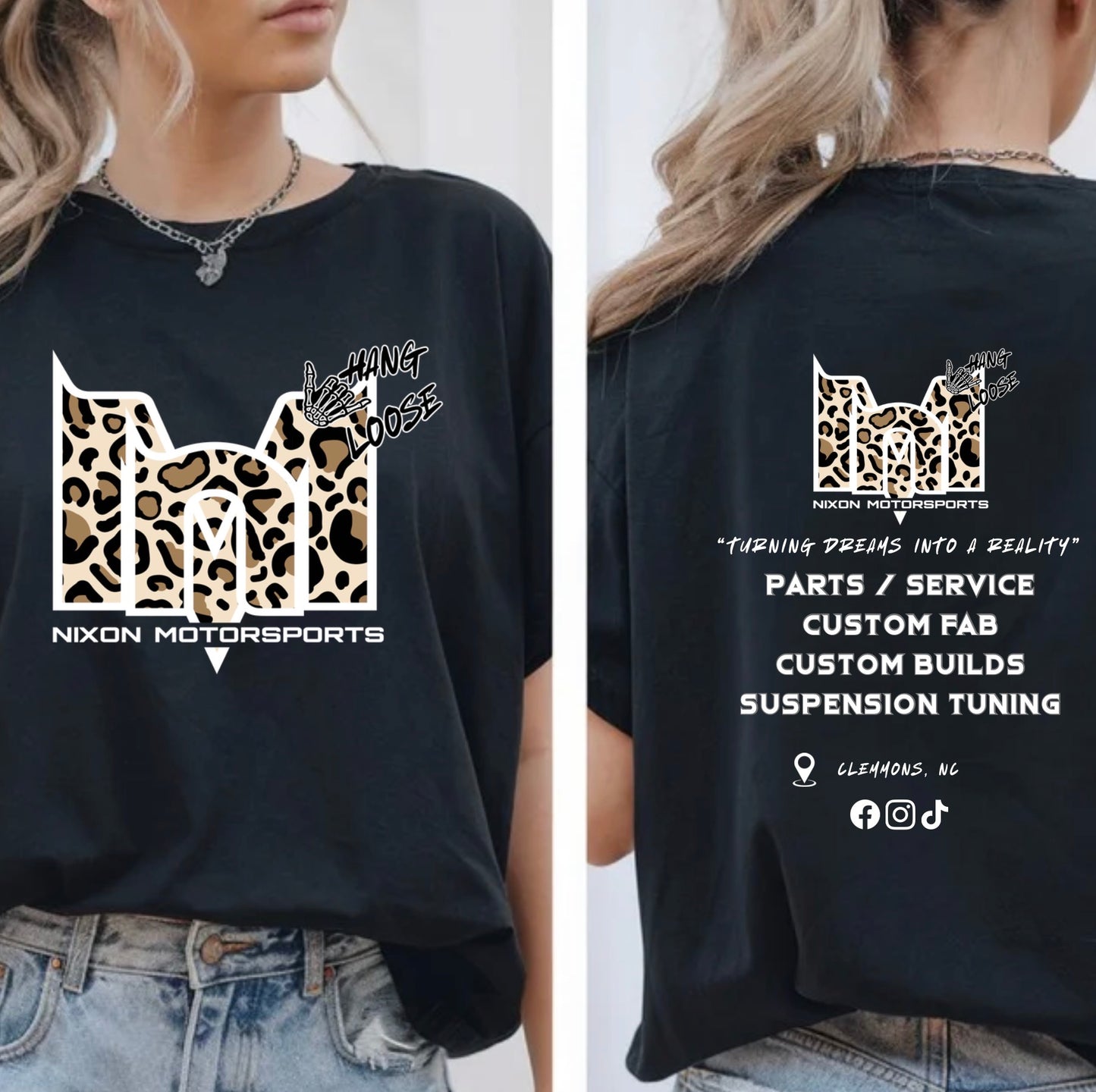 Black cheetah tshirt