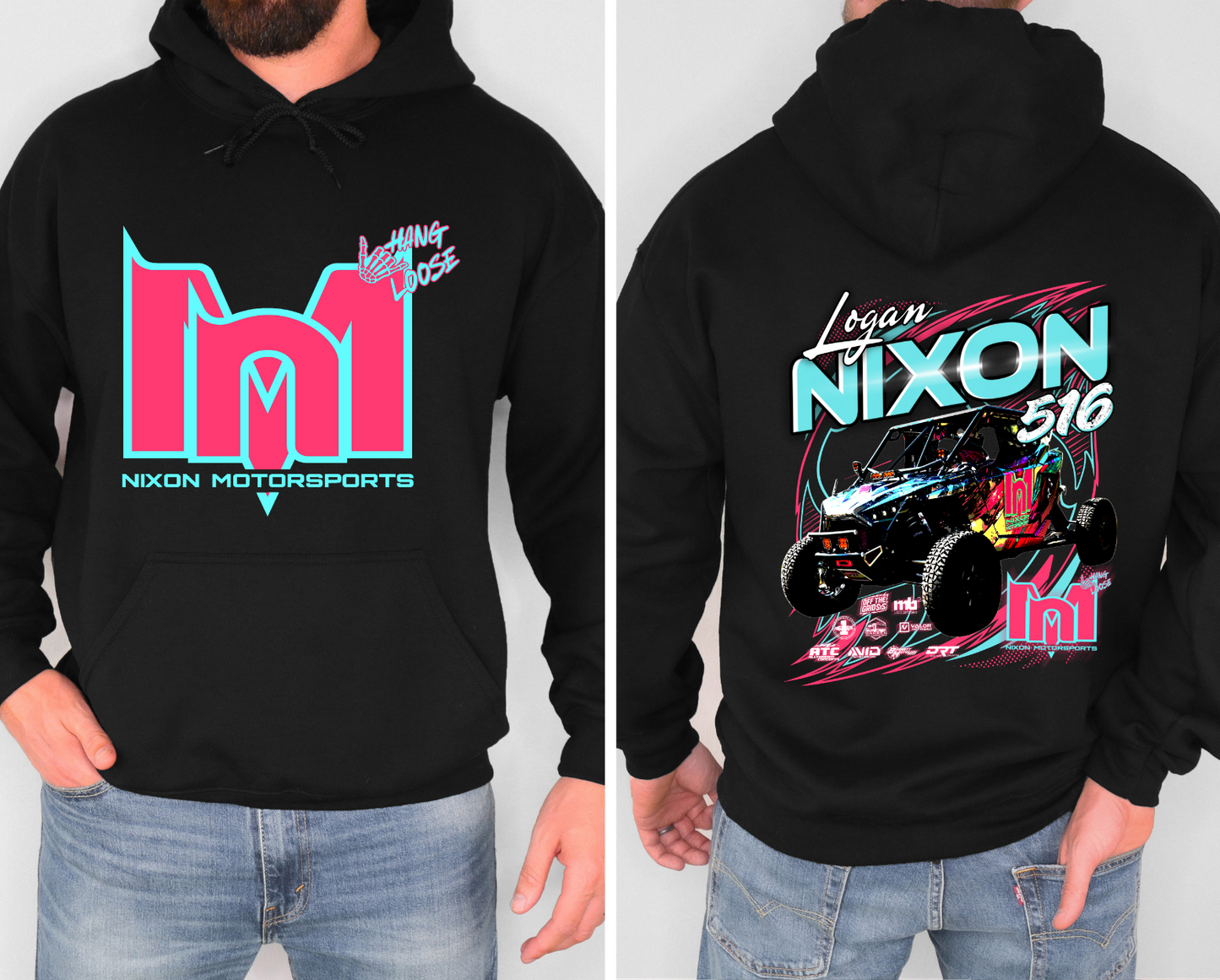 Black Nixon Racing Hoodie
